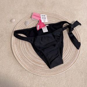 NWT M CIA.MARITIMA black tanga swim bottoms tie